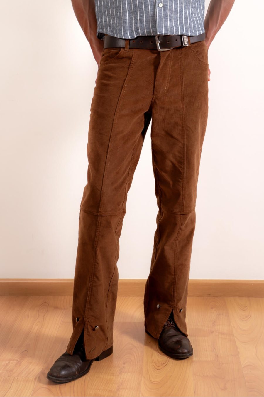 Round Pocket Pants Brown