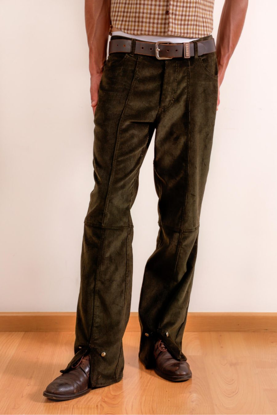 Round Pocket Pants Premium Green - MADE TO ORDER