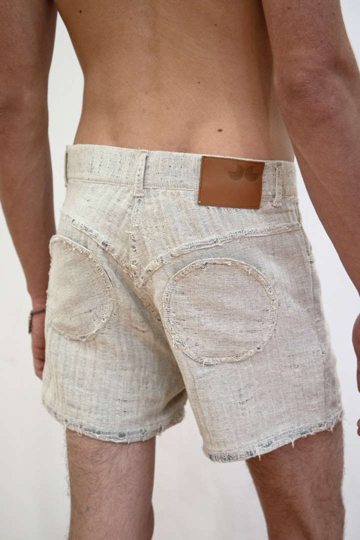Grain Sack Round Pocket Shorts